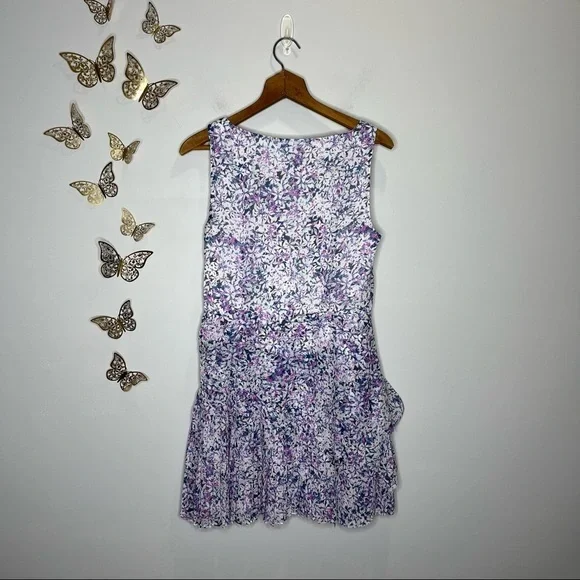 ๐ฆ๐ BANANA REPUBLIC | Purple and White Floral V-Neck Dress - Picture 9 of 9
